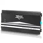 2-Channel High Power MOSFET Amplifier - Slim 6000 Watt Bridgeable Mono Stereo 2 Channel Car Audio Amplifier w/ Crossover Frequency and Bass Boost Control, RCA input and Line Output - Lanzar VCT2610