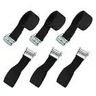 Correa de Amarre Correas tensoras 1M,Cinchas de Amarre Rapido Cinchas Hebilla de Leva de Liberación Rápida Correa de Sujecióncinchas de Amarre para Baca Coche Portabicicletas Moto Soportar (6Pcs)