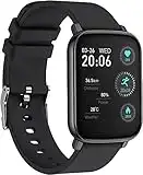 Smart Watch for Android Phones iPhone Compatible, woednx 1.65”Smartwatch Activity Tracker Fitness Smart Watches for Women Men,IP68 Waterproof Watch Pedometer Heart Rate Sleep Monitor-Black