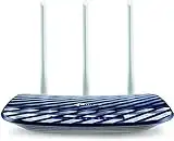 TP-Link AC750 Wireless Dual Band Router, 2.4GHz 300Mbps + 5GHz 433Mbps, 3 External Antennas (Archer C20) Black