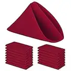 30 Pièces Serviettes en Satin Rouge Vin 20 x 20 Pouces Serviettes en Tissu Lavables Carrées Serviettes de Dîner en Soie Douce pour Mariages Fête Dîner Décoration de Restaurant (Rouge Vin)