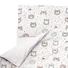 FlyIdeas Set Lenzuola Copripiumino & Copricuscino Bambino per Culle e Lettino/Letto Singolo Neonati 60x120 cm, 100% Morbido Cotone Certificato