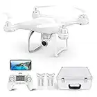 Potensic T25 Drone with 2K Camera for Adults, RC FPV GPS Drone with WiFi Live Video, Auto Return Home, Altitude Hold, Follow Me, Custom Flight Path, 2 Drone Batteries and Carrying Case