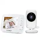 Video Baby Monitor with Camera,Baby Camera with No Glow Infrared Night Vision,Support Temperature Monitor,Two-Way Talk,Lullaby,Remote Zoom Video Monitor System KAMEP