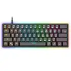 60% Mechanical Gaming Keyboard - 61 Keys USB Ergonomic Keyboard with 9 Colors RGB Adjustable Backlights Compatible with All PC/Computer/Laptop - Tenkeyless(TKL) & Gaming Grade Anti-Ghosting