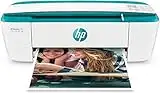 HP DeskJet 3762 T8X23B Stampante Fotografica Multifunzione A4, HP Scroll Scan, Wi-Fi, HP Smart, USB 2.0, No Stampa Fronte/Retro Automatica, 4 Mesi di HP Instant Ink Inclusi, Bianco/Verde Aqua