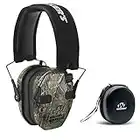 Walker's Razor Quad Electronic Shooting Hearing Protection Muff (Camo) and Protective Case Kit