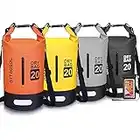 Dry Bag, 5L 10L 20L 30L Waterproof Dry Bag/Sack Waterproof Bag with Waterproof Phone Case Long Adjustable Strap for Kayaking Boat Tour Canoe, Fishing, Rafting, Swimming, Snowboarding