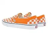 Vans Classic Slip-On™ (Checkerboard) Orange Tiger/True White Men's 8, Women's 9.5 Medium
