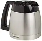 Cuisinart DCG-600RC Carafe thermique de rechange avec couvercle, compatible avec les cafetières Cuisinart, en acier inoxydable 10 tasses