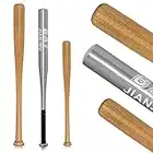 Oramics Baseballschläger aus Holz oder Aluminium – 61 cm, ca. 24 Zoll – Ideal zum Schutz und zur Selbstverteidigung – Stabil verarbeiteter Kleiner Baseball-Schläger aus robustem Holz