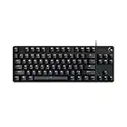 Logitech G413 TKL SE Clavier Gamer Mécanique - Rétroéclairé avec Switches Mécaniques Tactiles, Anti-Ghosting, Compatible avec Windows, macOS, Français AZERTY - Noir