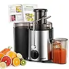 Juicer Machines, AIHEAL Juicer Vegetable and Fruit Easy to Clean, Centrifugal Juicer with 3 Speed Control, Upgraded 400W Motor, Cleaning Brush and Recipe Included