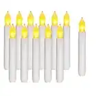 ORIA LED Bougies Effilées, 12PCS Bougies Flottantes Harry Potter, Scintillement Sans Flamme pour Décorations de Mariage de Fête de Noël