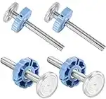 4 Pack Pressure Mounted Baby Gates Threaded Spindle Rods M10 Walk Thru Gates Accessory Screw Bolts Kit for Baby Safety Gates Pet Dog Gate Stair Gates(Blue)