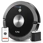 ILIFE A9 Robot Vacuum Cleaner, Wi-Fi Connected, Cellular Dustbin, Strong Suction, 2-in-1 Roller Brush, Automatic Self-Charging, Slim,Quiet, Works with Alexa, for Hard Floors to Medium-Pile Carpets.