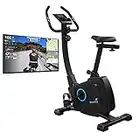 Skandika Heimtrainer Fahrrad Bragi | Hometrainer für Zuhause, 7 kg Schwungmasse, Magnetbremssystem, Kinomap für virtuelles Training, Höheneinstellung, Indoor-Fahrrad, Transportrollen, Tablethalterung