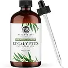 NaturoBliss 100% Pure Natural Undiluted Eucalyptus Essential Oil (4oz) Premium Therapeutic Grade Aromatherapy