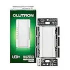 Lutron Maestro LED+ Dimmer Switch for Dimmable LED, Halogen and Incandescent Bulbs, 150W/Single-Pole or Multi-Location, MACL-153M-WH, White