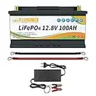 12v 100Ah Batteria LifePo4 12v cicli profondi con BMS al litio ferro fosfato per motori da traina Pannelli solari Bass Boats Golf cart Applicazioni includono il caricabatterie