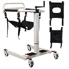 Patient Lift Wheelchair for Home, Bathroom Shower Wheelchair Portable Car Lift Transport Chair, with Soft Seat Cushion + Commode Cushion Toilet Chair Chair Lifts for Elderly Seniors Handicap