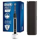 Oral-B PRO 1 750 Black Edition Elektrische Zahnbürste/Electric Toothbrush für eine gründliche Zahnreinigung, 1 Putzprogamm, Drucksensor, Timer & Reiseetui, 1 CrossAction Aufsteckbürste, schwarz