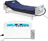 Medical MedAir - Sistema de repuesto para colchón de baja pérdida de aire con alarma, 8" con funda acolchada totalmente digital con mando a distancia