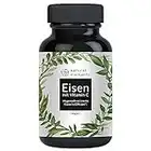 Eisen 20mg (aus Eisenbisglycinat) pro Kapsel – mit 42mg natürlichem Vitamin C – ﻿vegan, ﻿geschmacksneutral – 180 magensaftresistente Kapseln – Premium-Rohstoff: FerrochelTM (Eisen-Chelat)