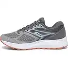 Saucony womens Cohesion 13 Running Shoe, Alloy/Coral/Sky, 8.5 US