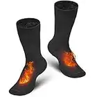 Bymore 2Pairs Thermal Socks for Men,Heated Thick Crew Socks,Warm Winter Socks Insulated Cold Weather