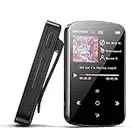 32GB Clip MP3 Player with Bluetooth, Mini Sports MP3 Player, Portable Music Player with Pedometer, FM Radio, Voice Recorder, Earphone for Running, TF Card Slot Support up to 128GB