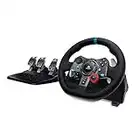 Logitech G29 Driving Force Racing Wheel and Floor Pedals, Real Force Feedback, Stainless Steel Paddle Shifters, Leather Steering Wheel Cover, Adjustable Floor Pedals, EU-Plug, PS4/PS3/PC/Mac, Black