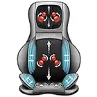 COMFIER Shiatsu Neck Back Massager with Heat, 2D ro 3D Kneading Massage Chair Pad, Adjustable Compression Seat Massager for Full Body Relaxation, Gifts for Women Men,Dark Gray