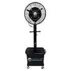 Cool-Off™ 10 Gallon water tank Tropic Breeze Portable Misting Fan with 90 Degree Oscillation (Midnight Black)