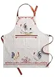 Maison d' Hermine Campagne grembiule da cucina, 100% cotone, 1 pezzo con collo regolabile e tasca centrale nascosta, cravatte lunghe per donne/uomini, per chef, per la cucina (70cm x 85cm)