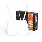 Tenda 4G07 Box 4g Routeur , Modem 4G+ LTE Bi-Bande WiFi(5GHz:867 Mbps +2.4GHz:300 Mbps) 4G + Routeur Mobile avec Carte SIM pour tout Opérateur, Connectivité Jusqu'au 64 Appareils, 2 Antennes Amovibles