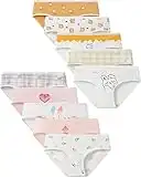 Adorel Culotte Coton Slip Uni sous-vêtement Fille Lot de 10 Crème Glacée 10-11 Ans (Taille Fabricant: M)