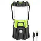 EULOCA Torcia Lanterna LED 3 in 1, Lampada da Campeggio Ricaricabile USB Portatile Impermeabile, CREE LED da Campeggio, Pesca, Trekking, Emergenze Escursioni (4400mAh/1200lm lanterne)