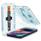 Spigen Glas.tR EZ Fit Schutzfolie kompatibel mit iPhone 14 Plus, iPhone 13 Pro Max, 2 Stück, Kratzfest, 9H Härte Folie