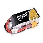 Tattu 4S Lipo Batterie 1300mAh 14.8V 75C 4S Batterie RC avec connecteur XT60 Connection,pour most FPV Racing Quad Copter Drone Airplane