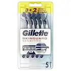 Gillette SkinGuard Sensitive Rasoio Usa E Getta, Clinicamente Testato Per Le Pelli Sensibili, 5 Pz