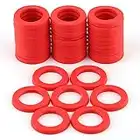 LUTER 40Pcs Garden Hose Washers Rubber Washers Seals Ring Heavy Duty Hose Gasket Fit All Standard 3/4" Garden Hose(Red)