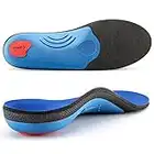 PCSsole Comfort Arch Support Insoles,Foot Supportive Orthotic Shoe Insert with Cushioning for Plantar Fasciitis, Heel Pain, Pronation, Flat Feet, Foot Pain Relief, Blue, Men(8.5-9)280mm