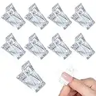 Clip Transparente, 10 Pinzas Cristal Uñas De Gel Clips, la Construcción Rápida de Uñas y Poly Gel Clips De Uñas, Clips Accesorios de Gel de Uñas, para Abrazaderas de Plástico de Manicura de Uñas