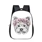 Prinbag Schultasche mit Hundedruck für Kindergartenjungen, niedlicher Yorkshire-Terrier-Rucksack, leichtes Bagpack B