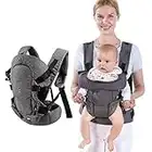 Baby Carrier Newborn Sling, Infants Soft Carriers for Toddlers Sling Wrap Front and Back, Ergonomic Design 4 in 1 Multi-Functional Breathable Adjustable Hug Strap for babies7-45lbs(3-48 Months)