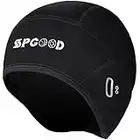 SPGOOD Fahrrad Mütze Radmütze Helm Unterziehmütze Herren/Damen Fahrrad Kappe Sportmütze Laufmütze Bike Warm Cap Winter Winddichte Wintermütze Atmungsaktiv Helmmütze (Schwarz)