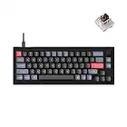 Keychron V2 Wired Custom Mechanical Keyboard Knob Version, 65% Layout QMK/VIA Programmable with Hot-swappable Keychron K Pro Brown Switch Compatible with Mac Windows Linux Carbon Black Non-Transparent