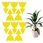 10 Pack Fruit Fly Traps Yellow Fungus Gnat Killer, Double-sided Sticky Fruit Fly Killer Fly Paper Bug Insect Catcher Fly Trap Fly Insect Control for Houseplant Indoor and Outdoor (Flower)