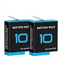 DINTYOU 2 Pack Batteries for GoPro Hero 9 10, Go Pro 10/9 Black Battery Accessories,Compatible with GoPro Enduro Rechargeable Battery 1800mAh